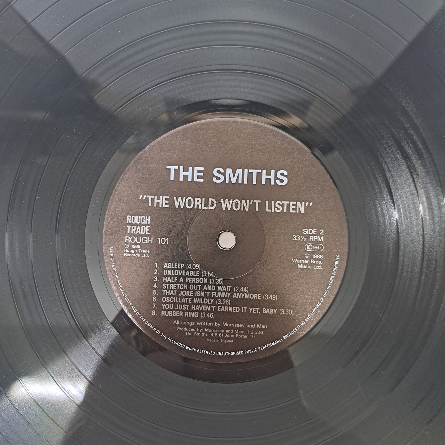 Smiths - The World  Won't Listen (Vinyl LP 1987 UK) EX/EX