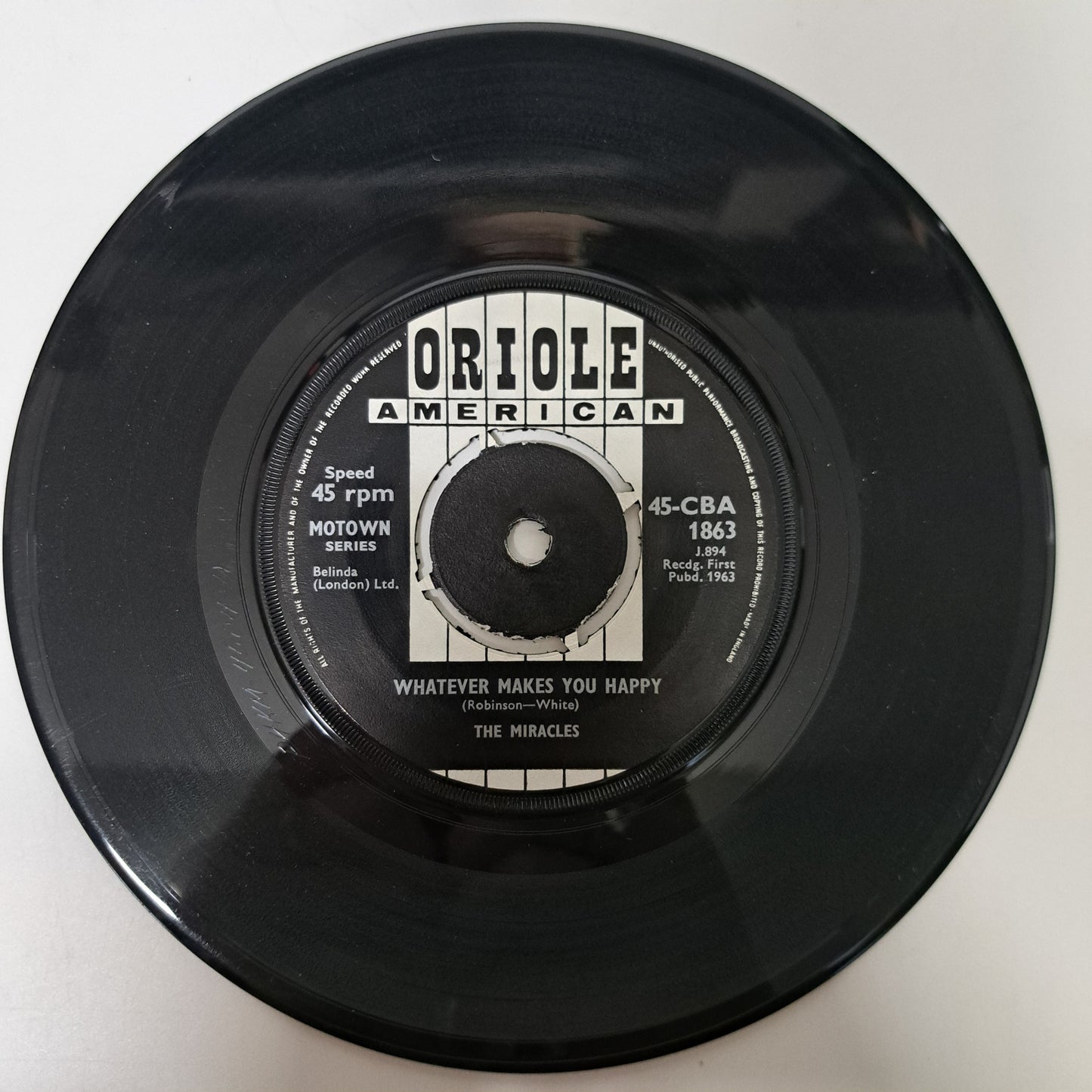 Miracles - Micky's Monkey (1963 Oriole UK Vinyl Single) VG+