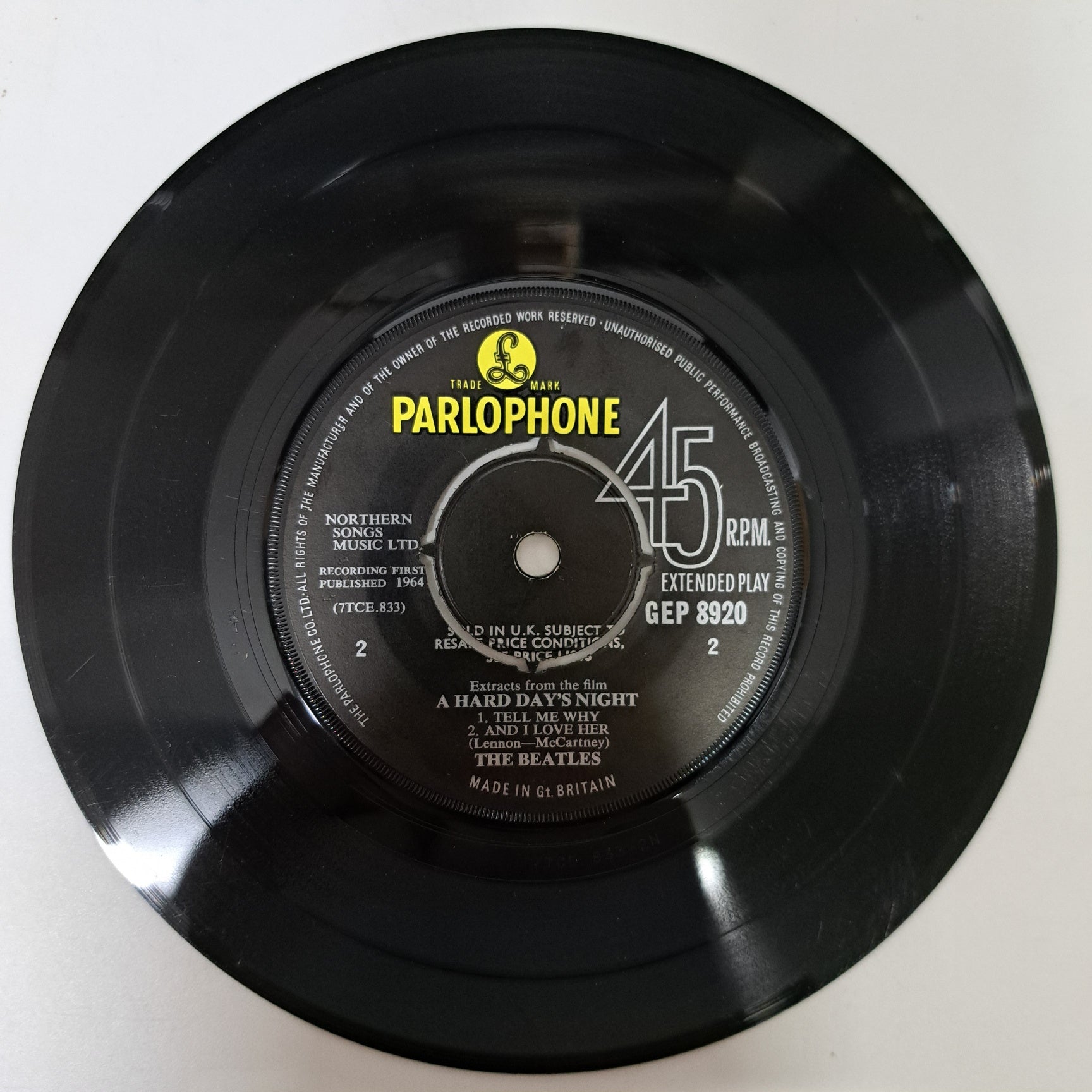 Beatles EP - A Hard Days Night [Extracts From the Film] (Vinyl EP