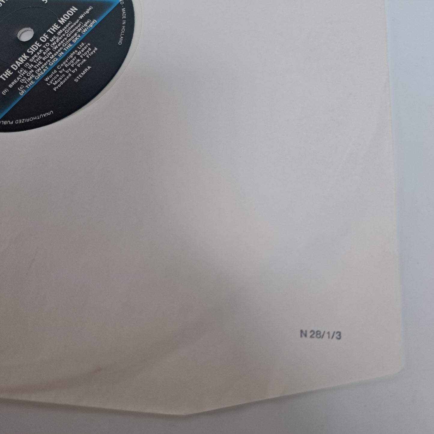 Pink Floyd - Dark Side of the Moon (White Vinyl LP 1978) EX/NM