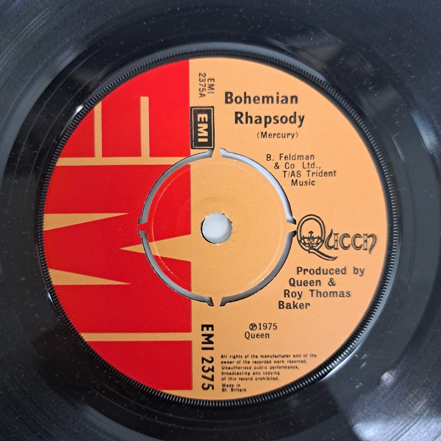 Queen - Bohemian Rhapsody (UK Picture Sleeve Vinyl Single) VG+/EX