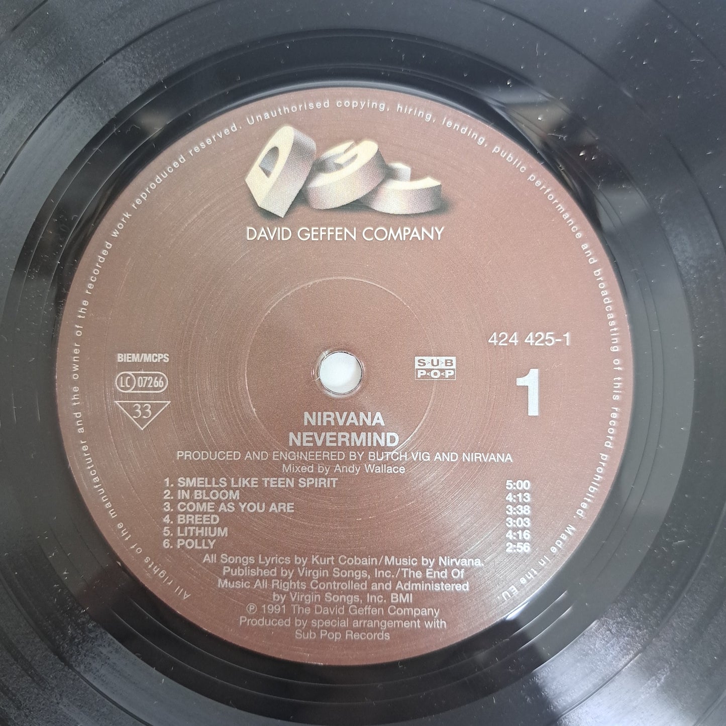 Nirvana - Nevermind (2015 180g Vinyl LP) NM/M