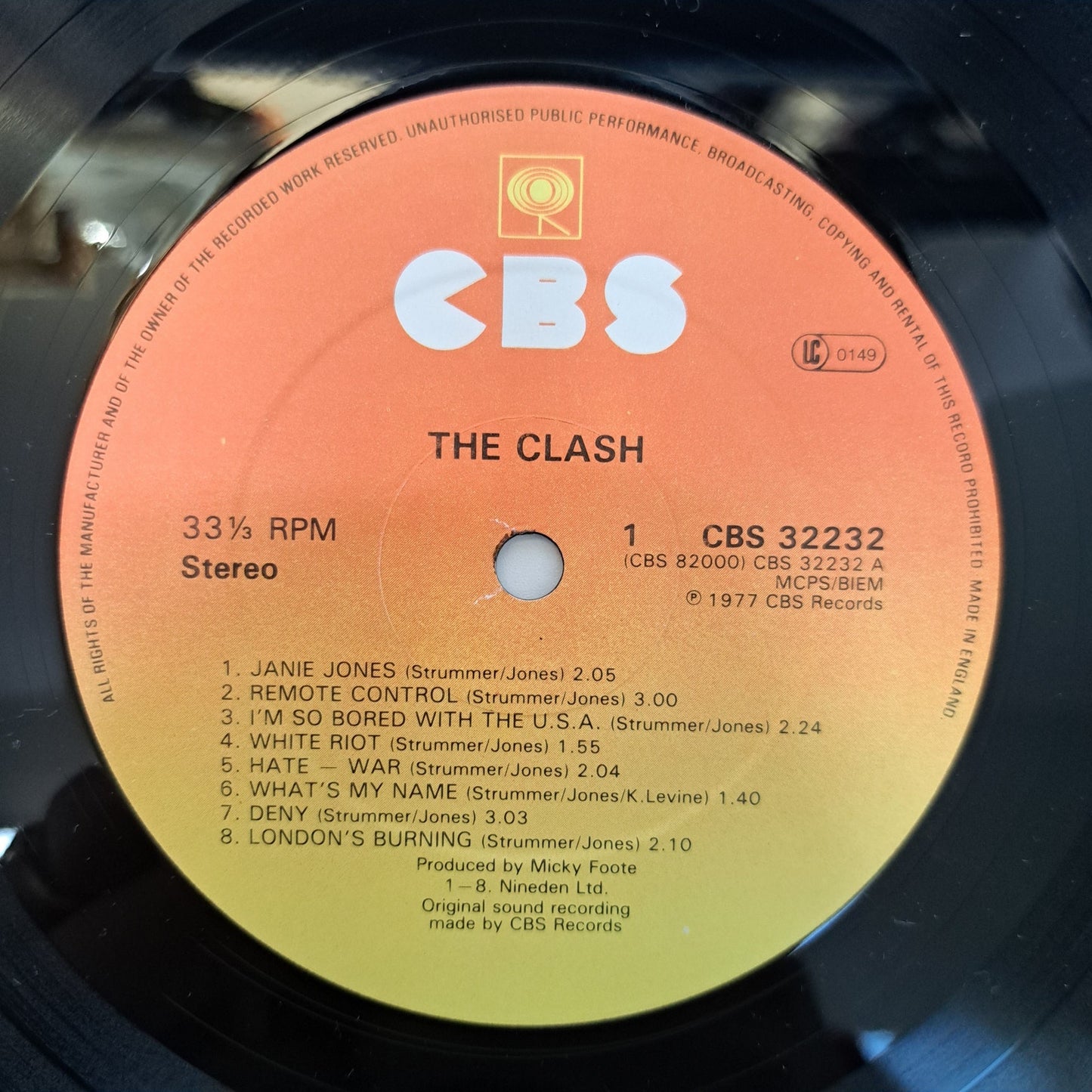 Clash - The Clash (Vinyl LP) NM/NM UK A7/B7 1980s 'Nice Price'