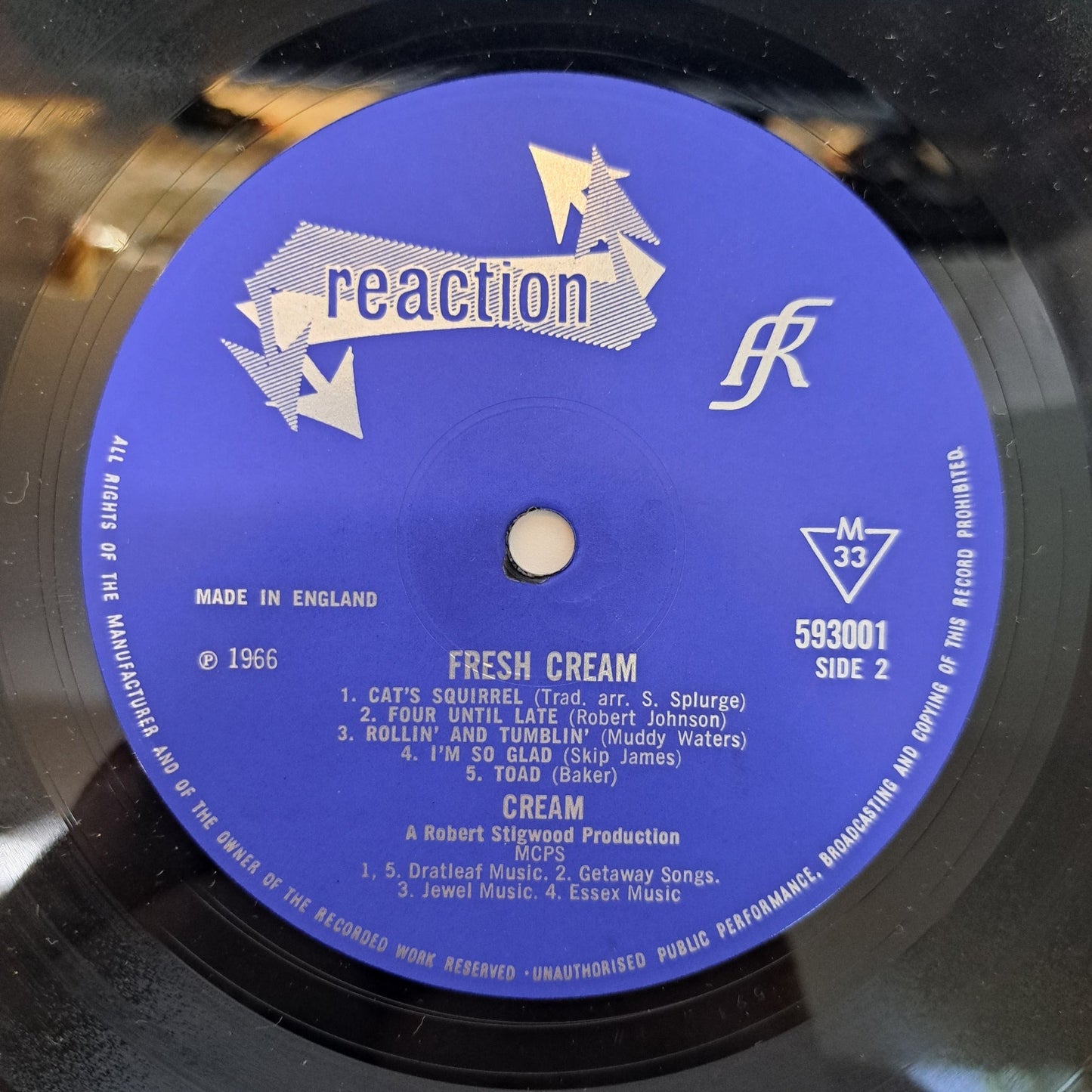 Cream - Fresh Cream (Vinyl LP) VG+/EX+ UK Mono Reaction 1966