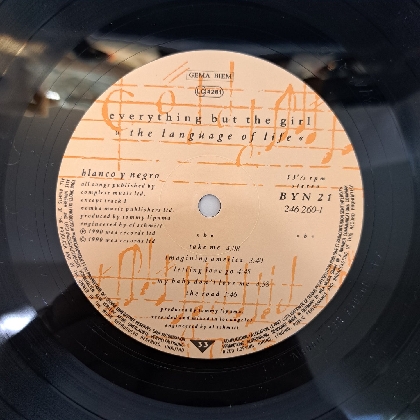 Everything But the Girl - The Language of Life (Vinyl LP 1990) EX/EX