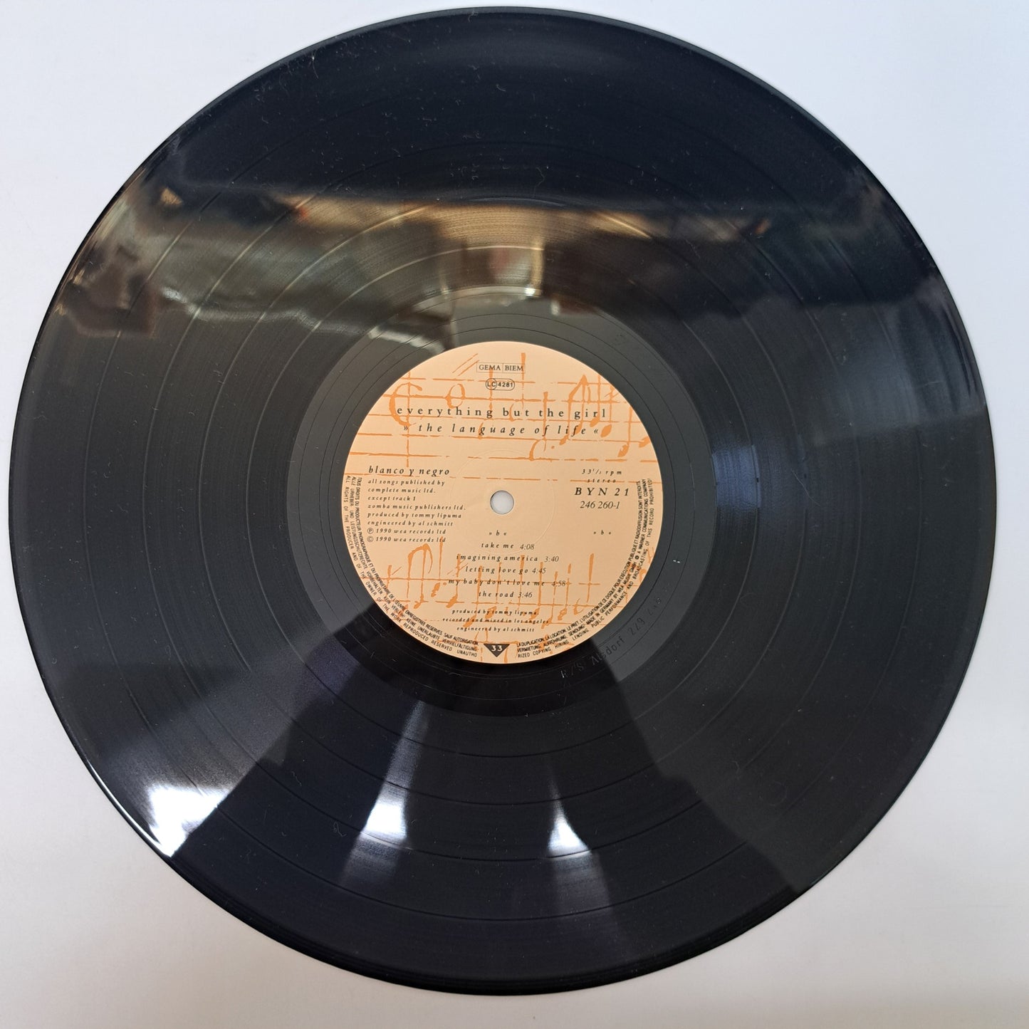 Everything But the Girl - The Language of Life (Vinyl LP 1990) EX/EX