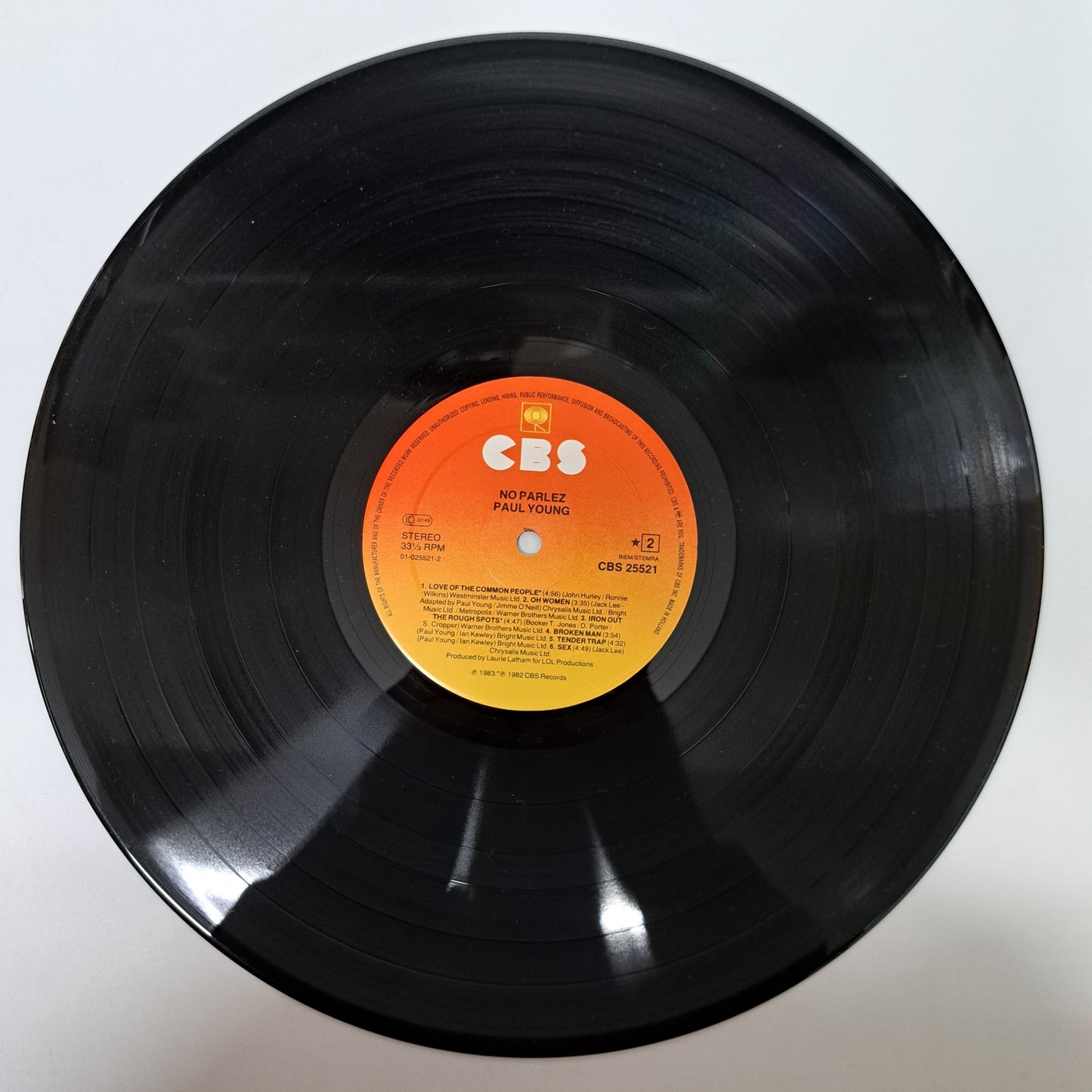 Paul Young - No Parlez (Vinyl LP) Ex/Ex 1983 Album
