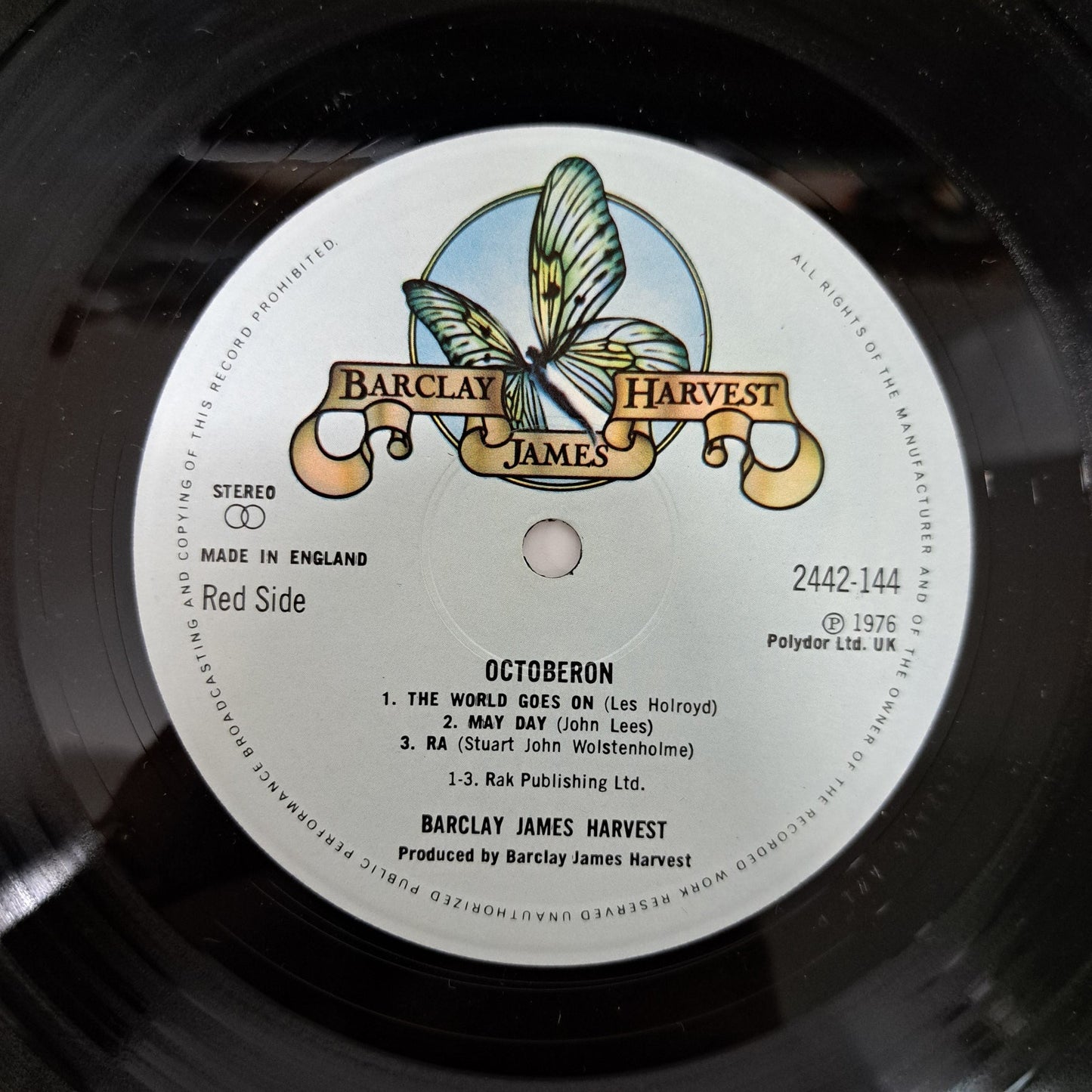 Barclay James Harvest - Octoberon (Vinyl LP) NM/EX 1976 UK Embossed 1st