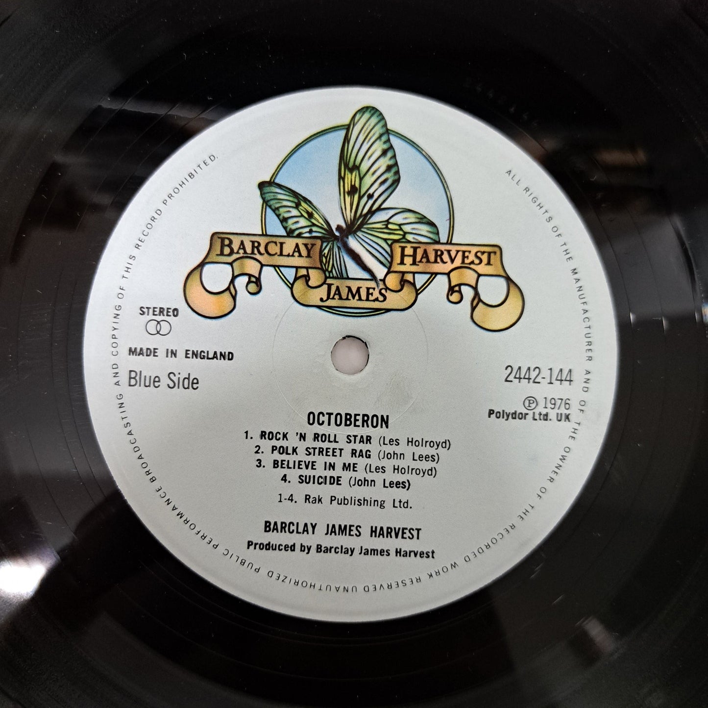 Barclay James Harvest - Octoberon (Vinyl LP) NM/EX 1976 UK Embossed 1st