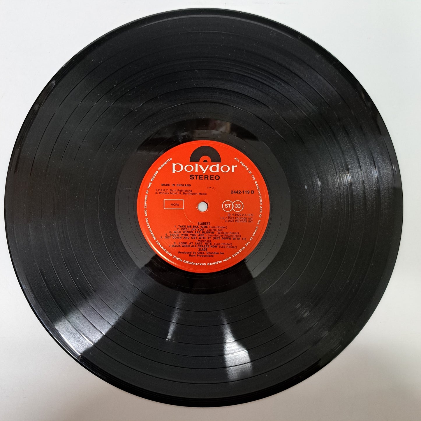 Slade - Sladest (Vinyl LP) VG+/EX UK 1973 Hits Compilation