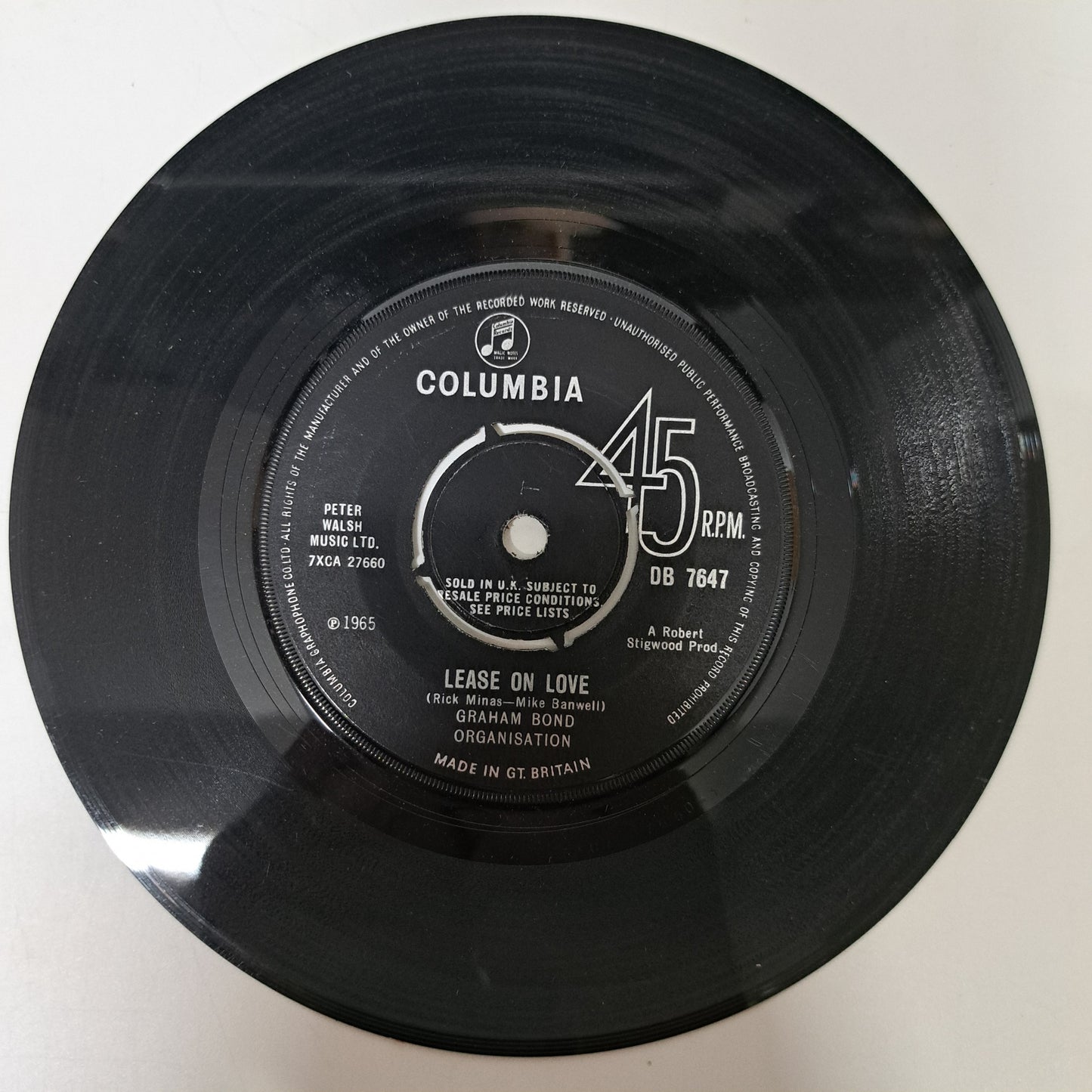 Graham Bond Organisation - Lease on Love (Vinyl Single) VG+ UK DB 7647