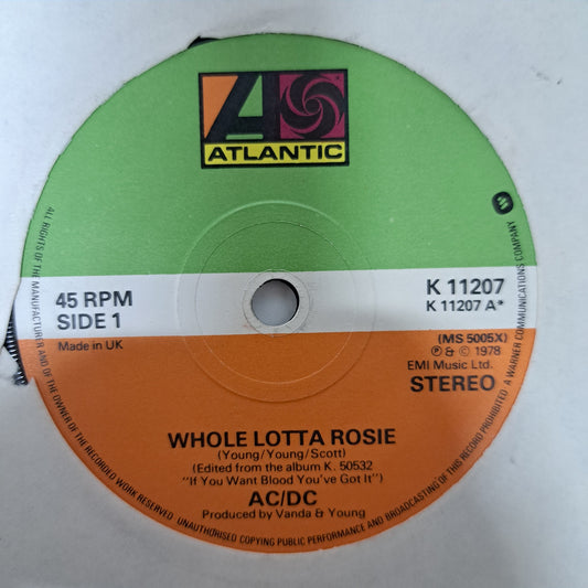 AC/DC - Whole Lotta Rosie (Vinyl Single) EX+ UK 1978 1st