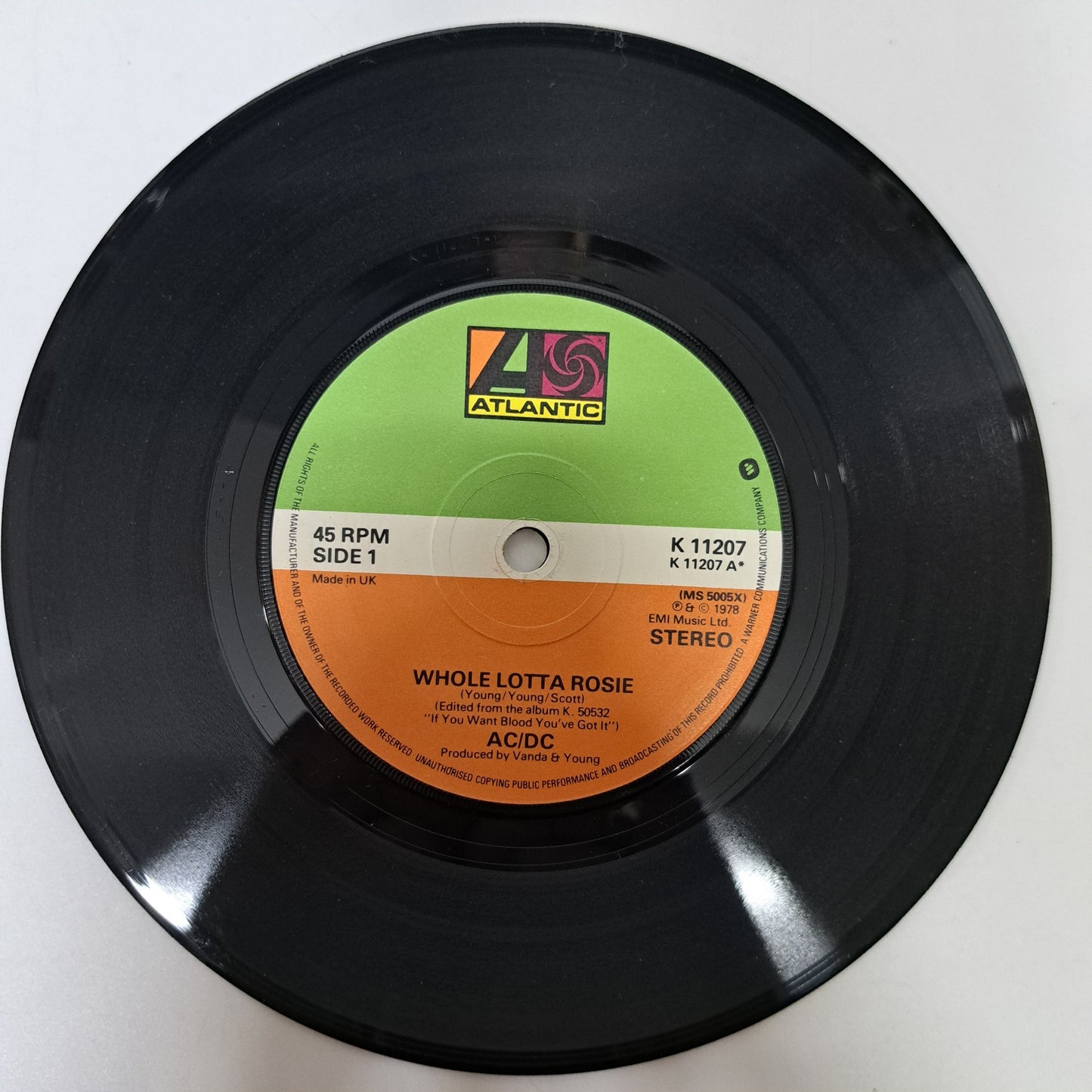AC/DC - Whole Lotta Rosie (Vinyl Single) EX+ UK 1978 1st