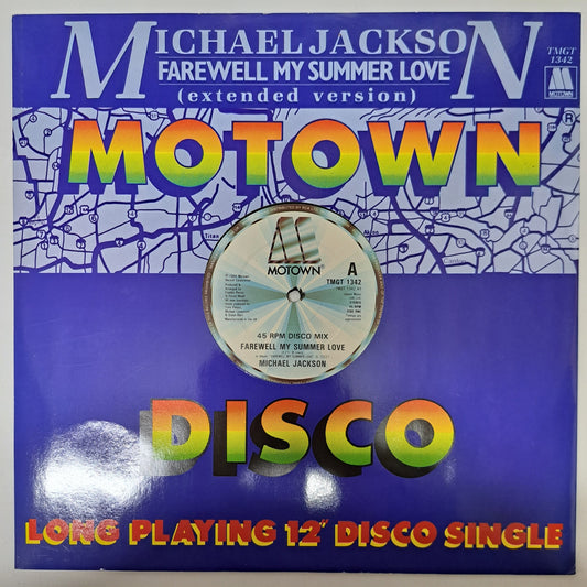 Michael Jackson - Farewell my Summer Love (Vinyl 12")  EX/NM 1984 Disco Mix