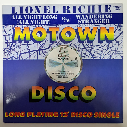 Lionel Richie - All Night Long (All Night) Vinyl 12"  EX/EX 1983 Disco Mix