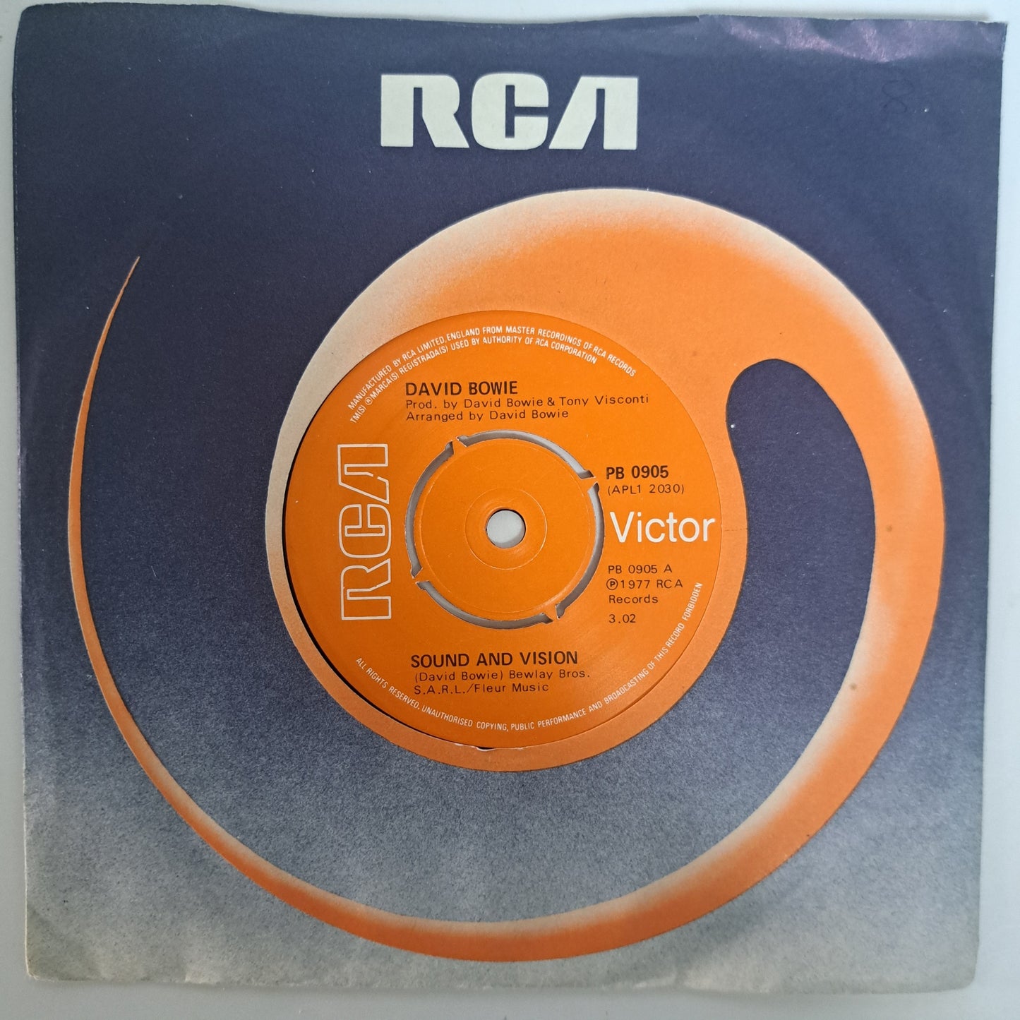 David Bowie - Sound and Vision (Vinyl 7" Single 1977 UK) NM