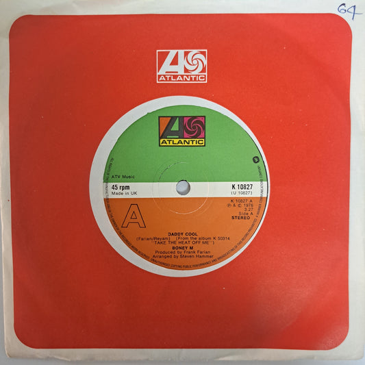 Boney M - Daddy Cool (Vinyl 7" Single) Ex