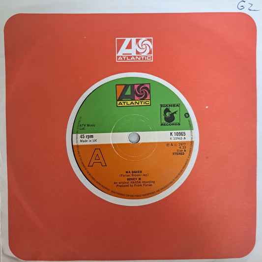 Boney M - Ma Baker (Vinyl 7" Single) Ex