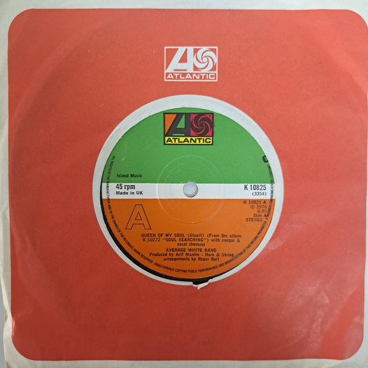 Average White Band - Queen of my Soul (Vinyl 7" Single) NM