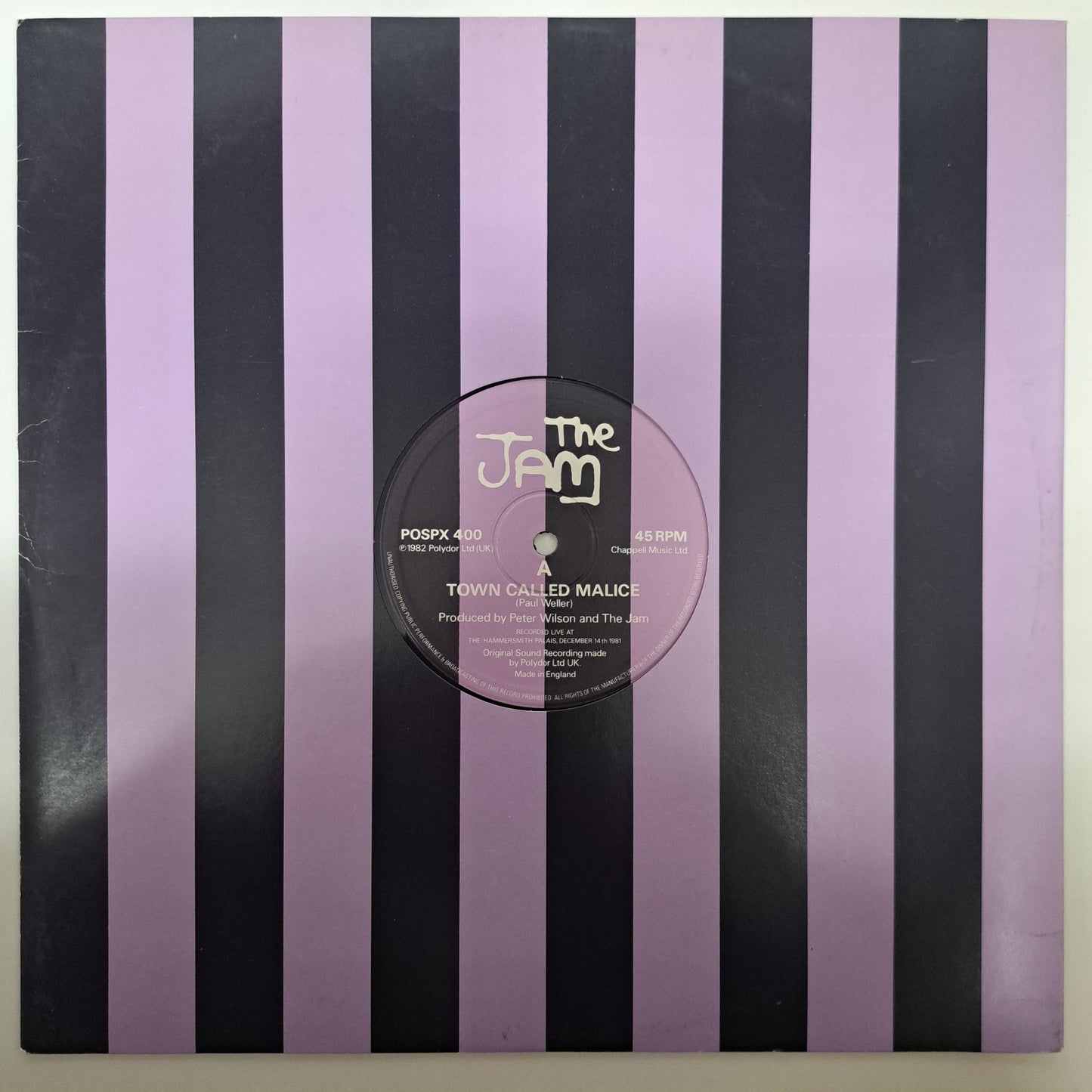 Jam - Town Called Malice (Vinyl 12" Single 1982) EX/EX