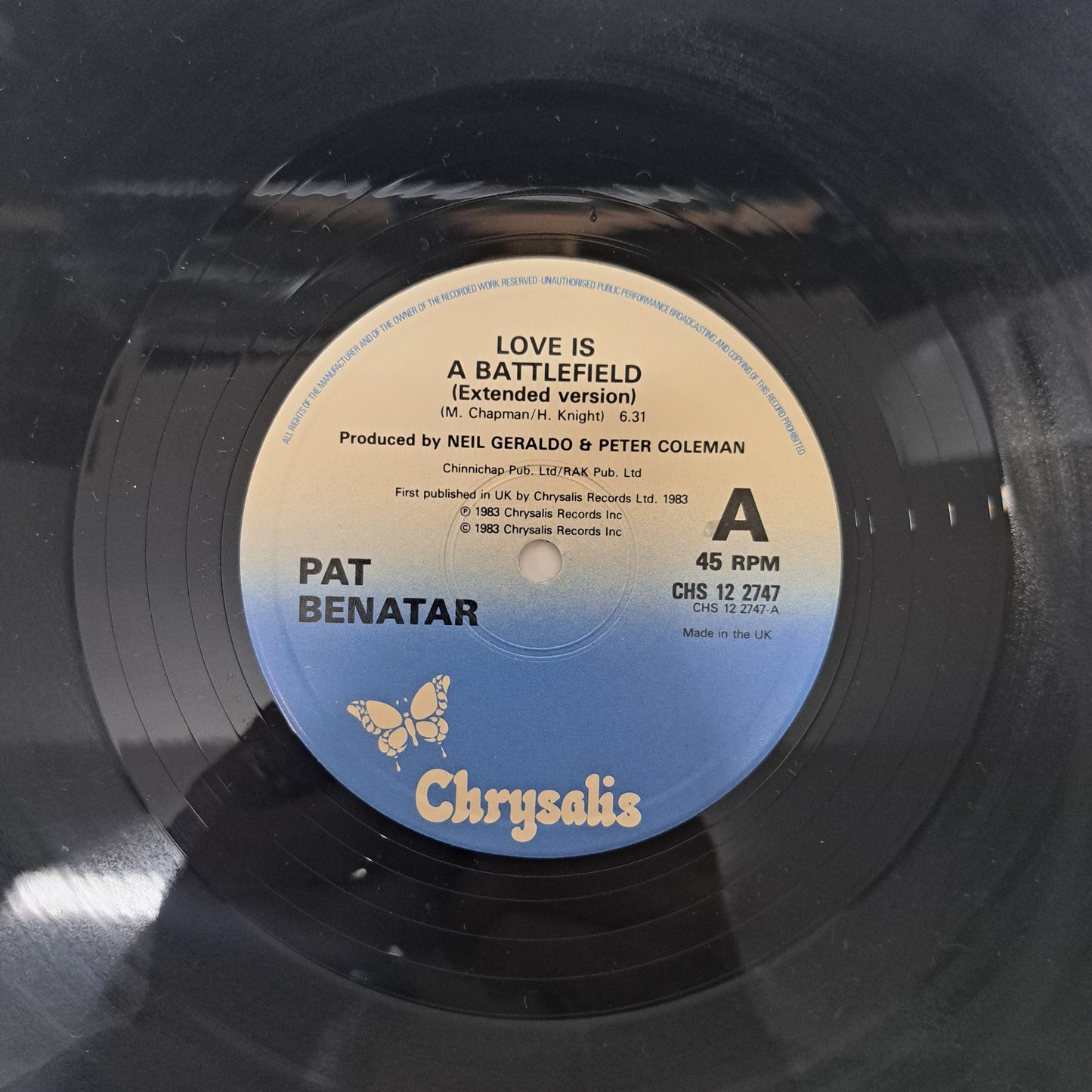 Pat Benatar - Love is a Battlefield (Vinyl 12" Single 1984) NM/M