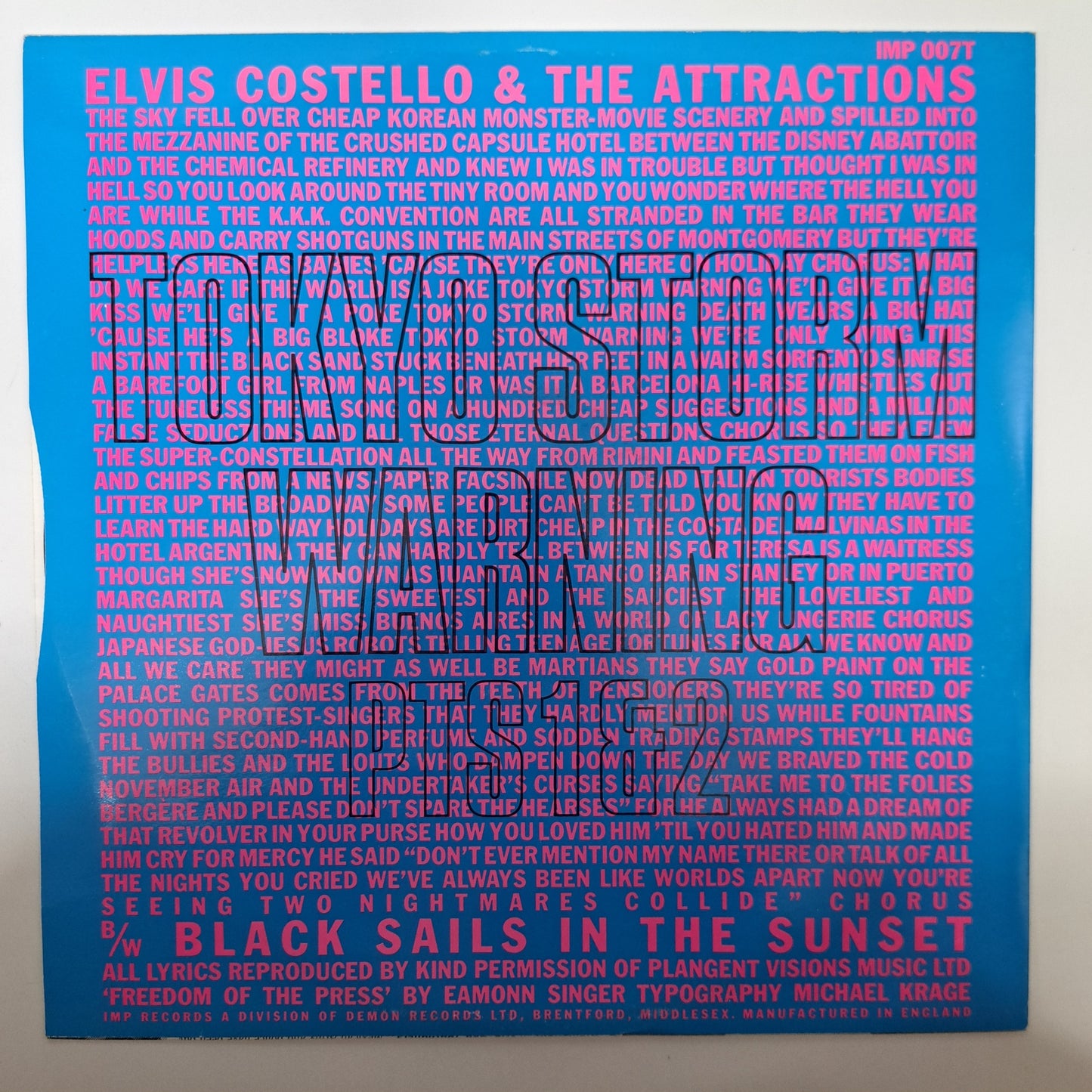 Elvis Costello & the Attractions - Tokyo Storm Warning (Vinyl 12" 1986) NM/NM