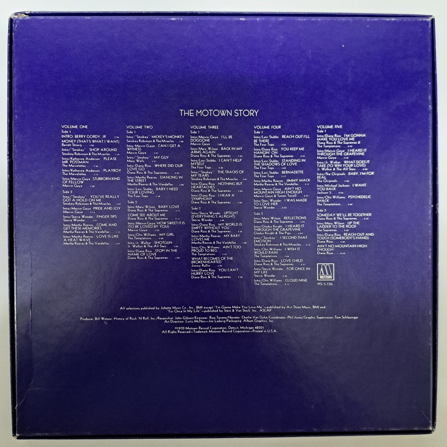 Various - The Motown Story (Vinyl 5LP Box Set |US Limited Edition 1970) EX/NM