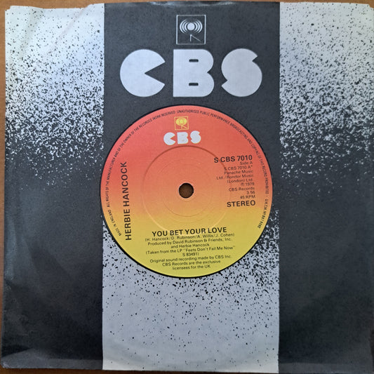 Herbie Hancock - You Bet Your Love (Vinyl 7" Single) NM