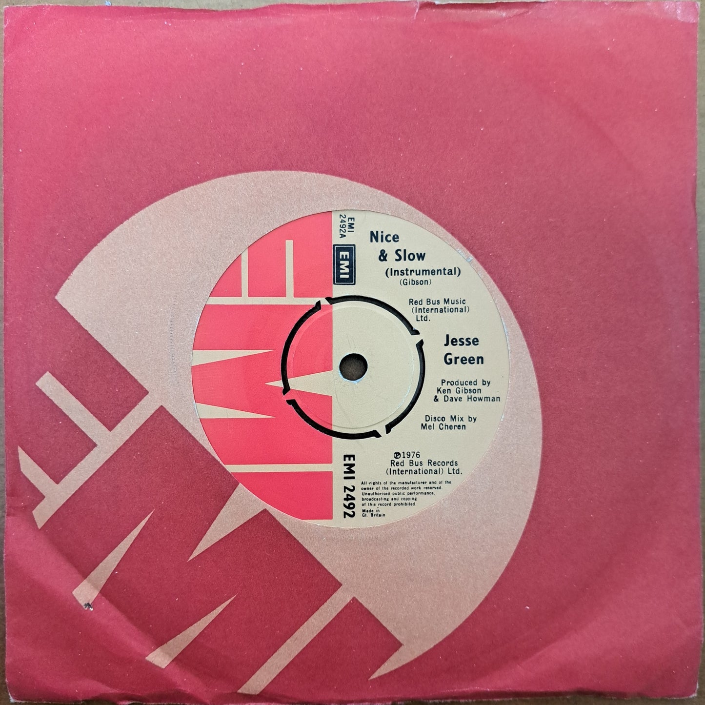 Jesse Green - Nice & Slow (Vinyl 7" Single) NM