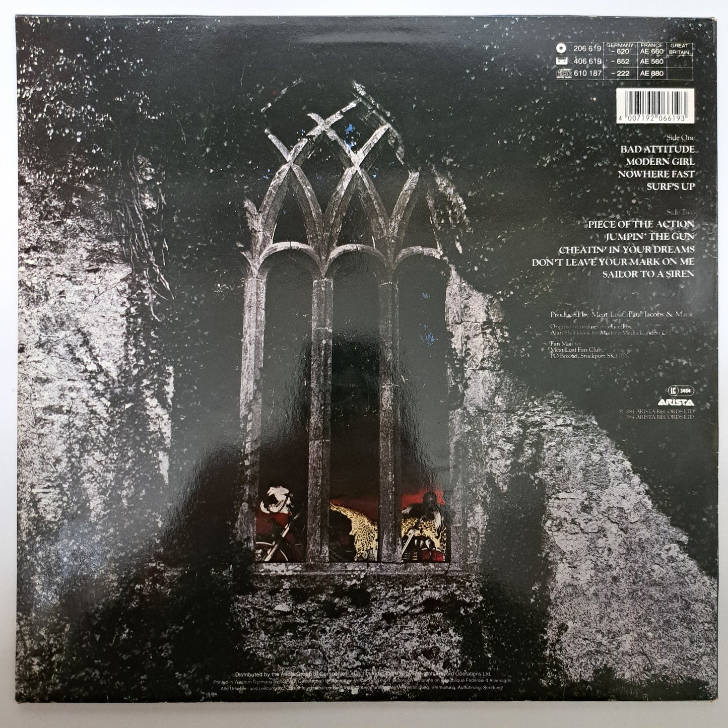 Meat Loaf - Bad Attitude (1984 Vinyl LP Record) EX/VG+