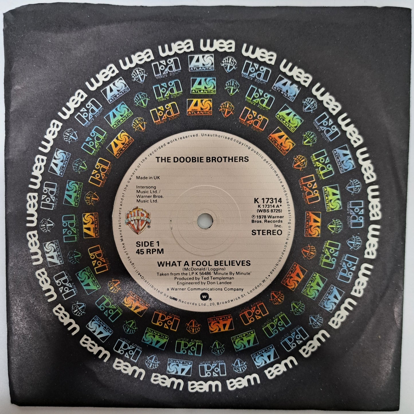 Doobie Brothers - What a Fool Believes (Vinyl 7" Single) NM