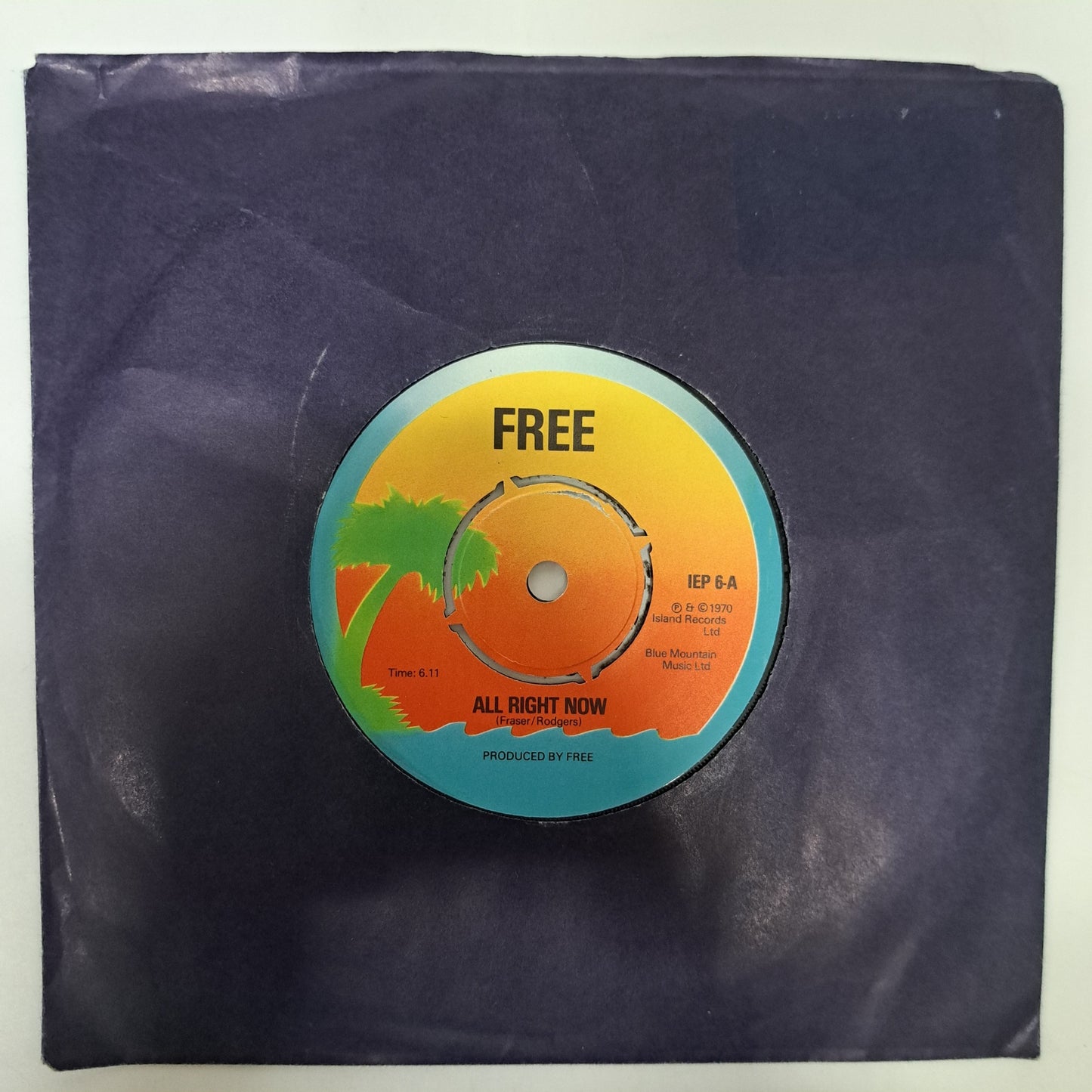 Free - Alright Now (Vinyl 7" Single) EX