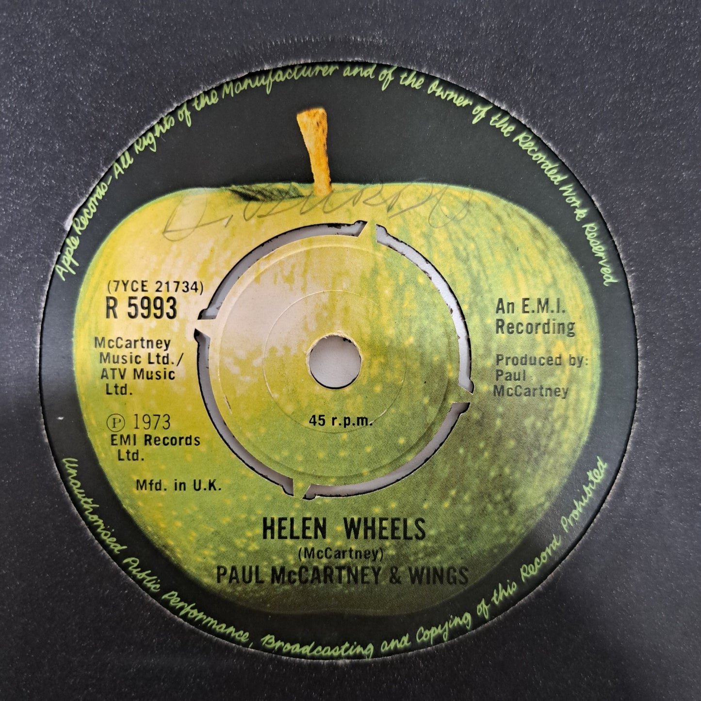 Paul McCartney & Wings - Helen Wheels (Vinyl 7" Single) EX