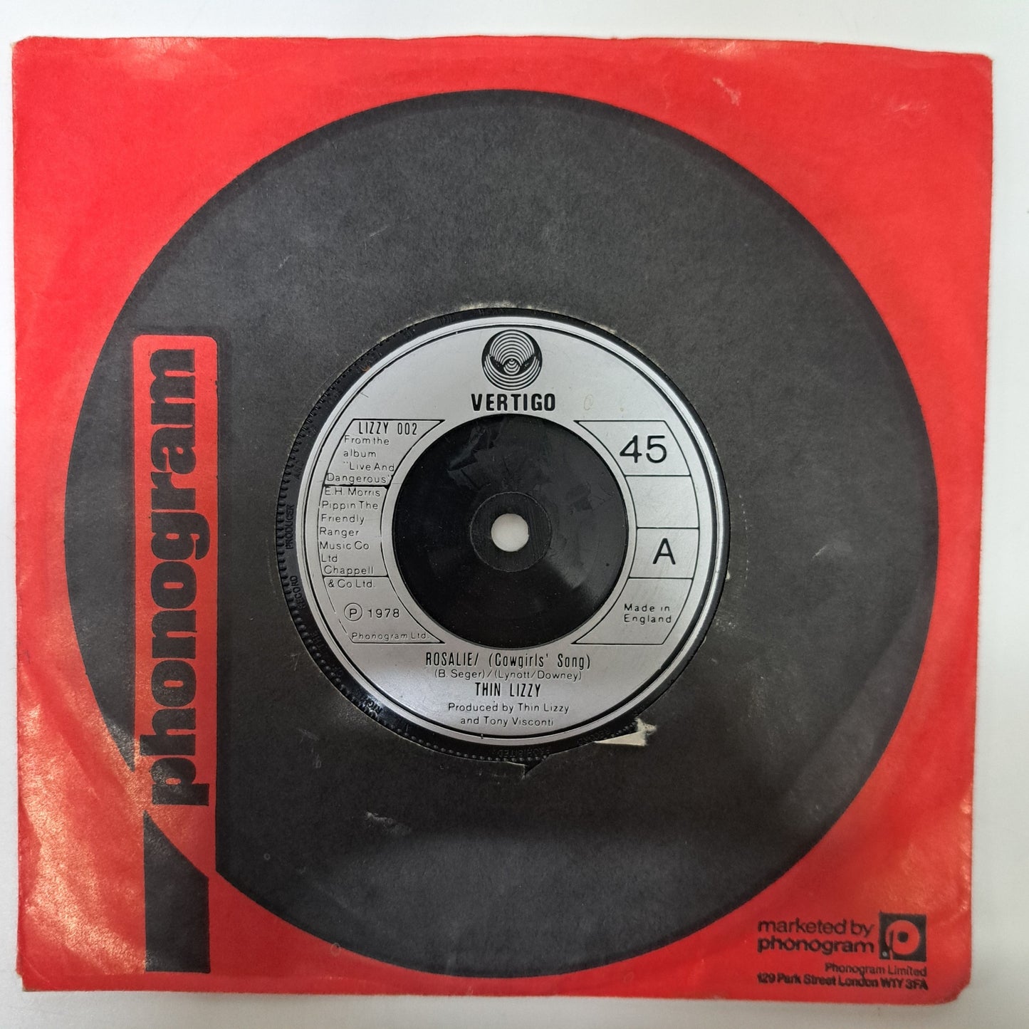 Thin Lizzy - Rosalie / Cow Girls Song (Vinyl Single UK) EX