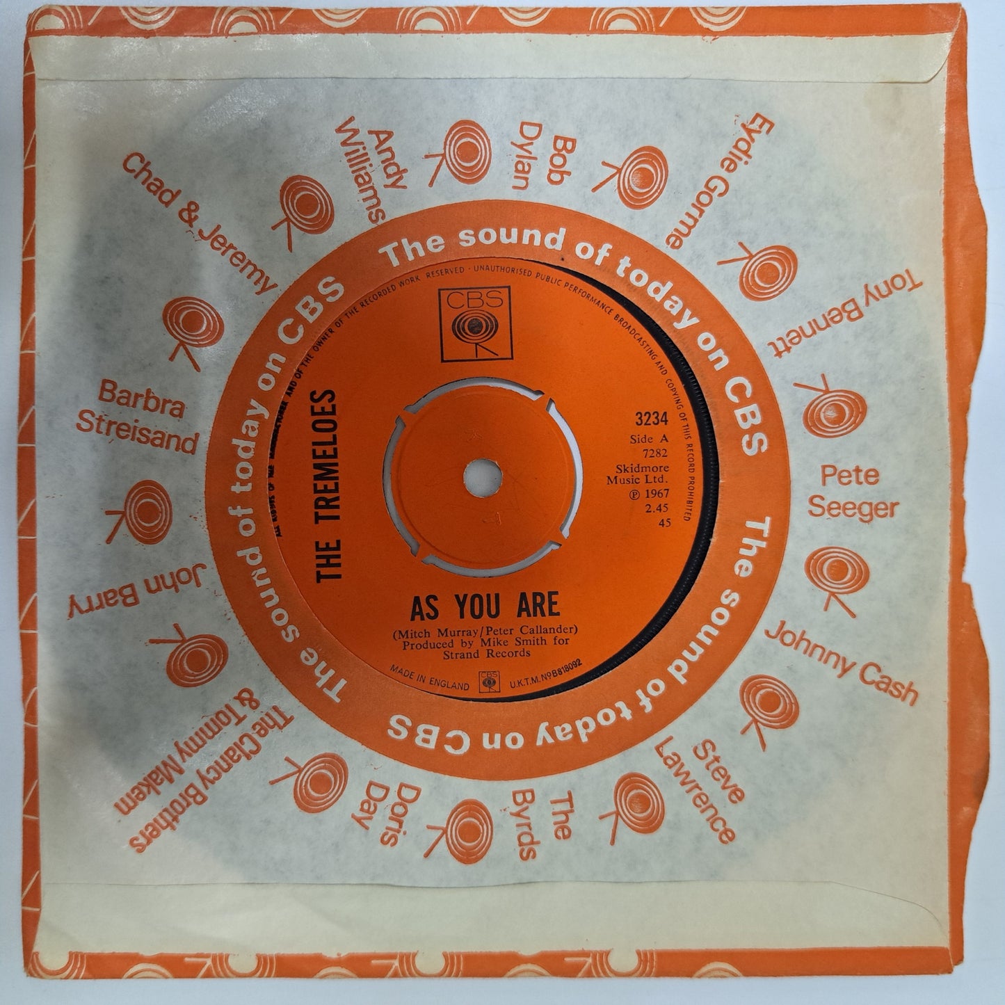 Tremeloes - Suddenly you Love Me / As You Are (Vinyl 7" Single) EX
