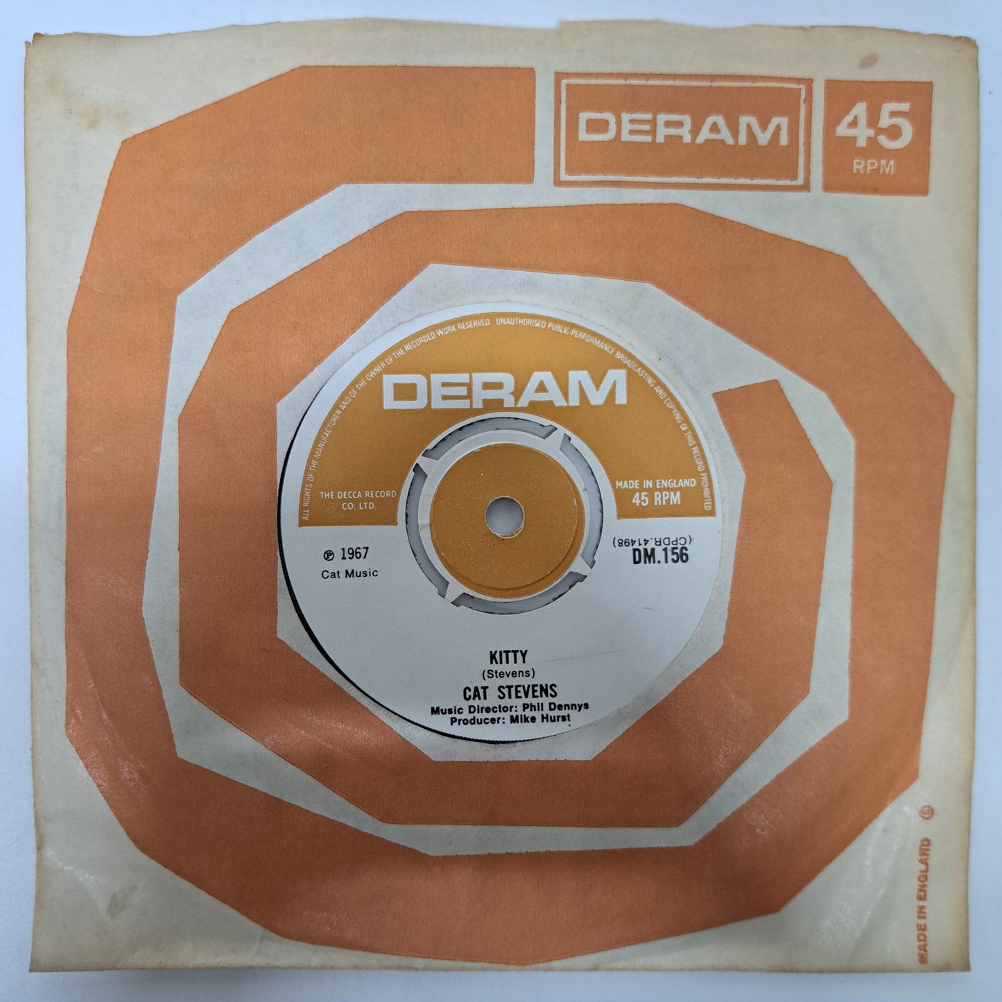 Cat Stevens - Kitty (Vinyl 7" Single) EX