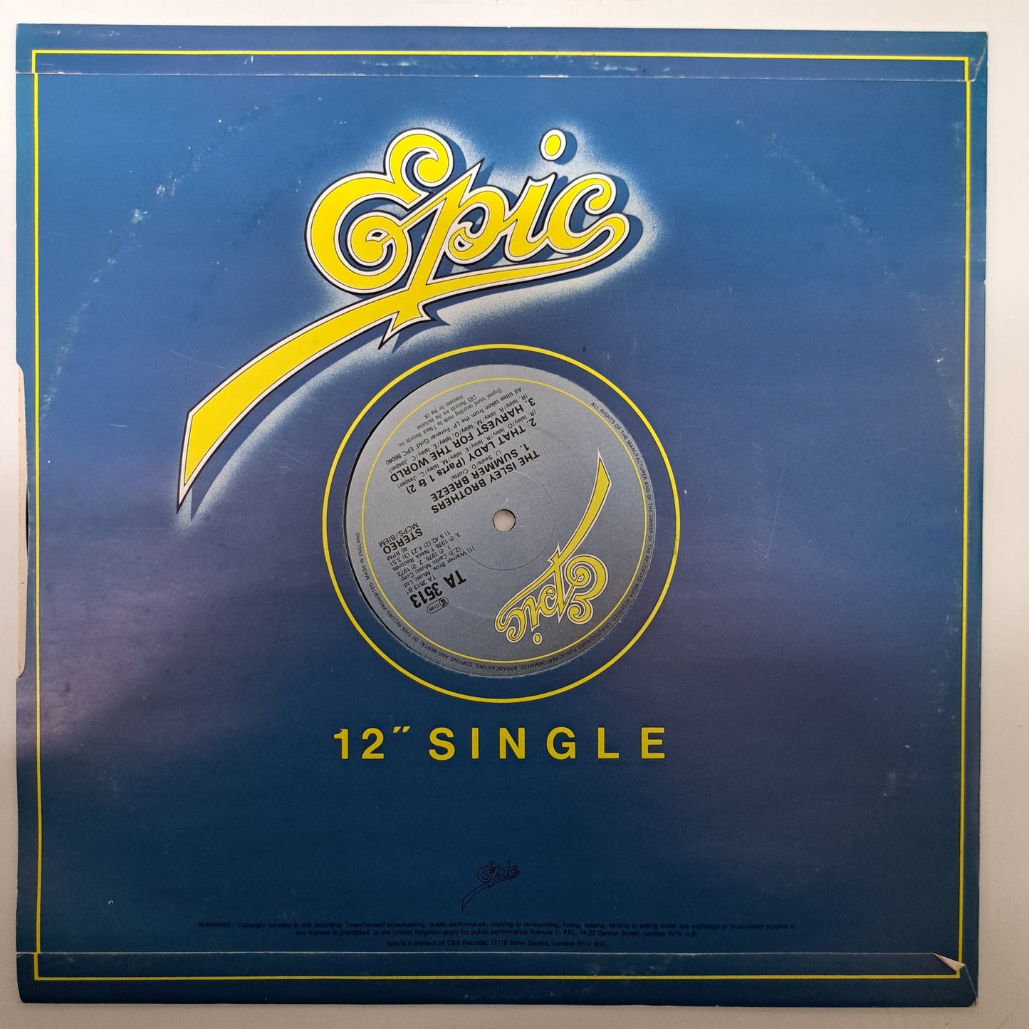 Isley Brothers - Between the Sheets / Summer Breeze (Vinyl 12" Single) NM/M