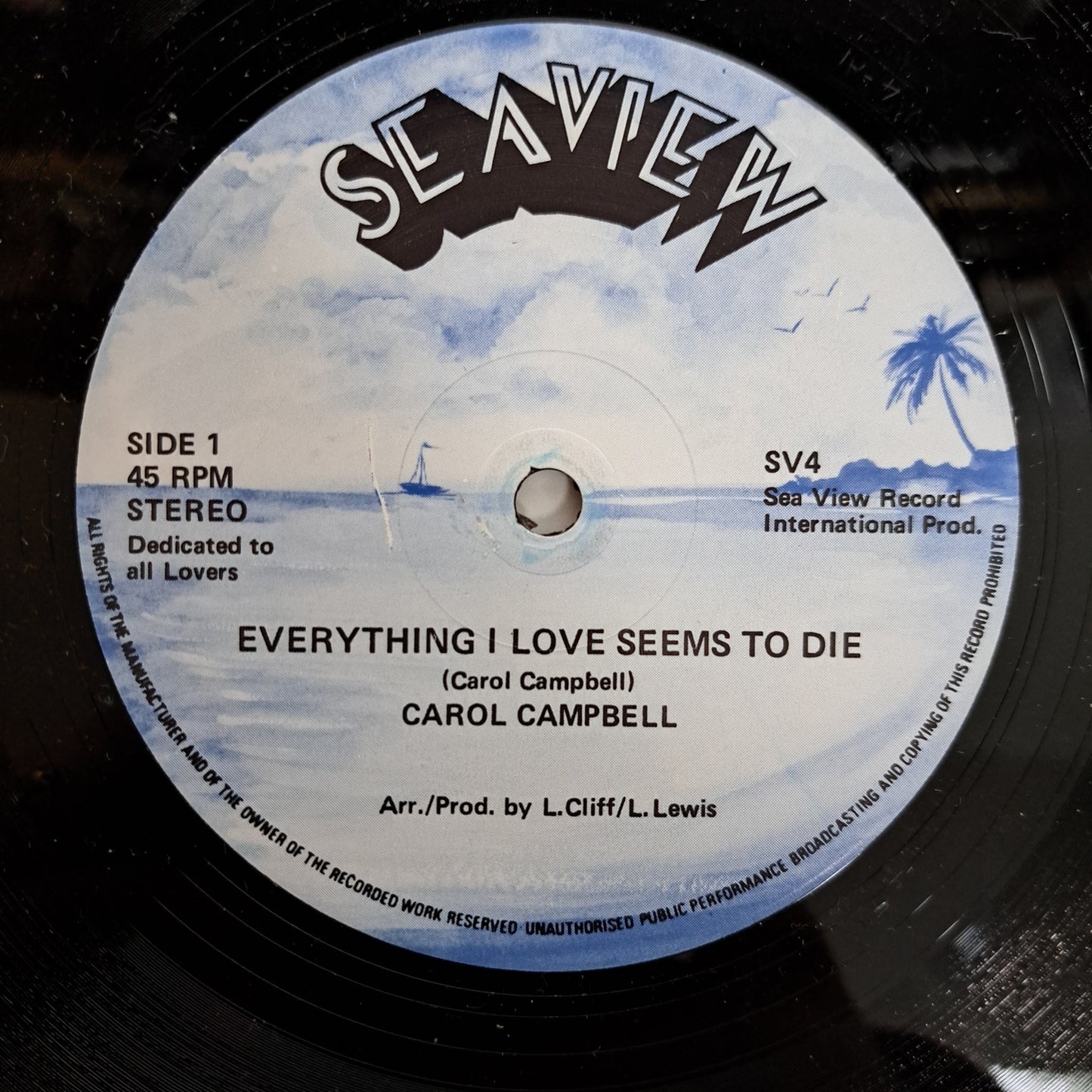 Carol Campbell - Everything I Love Seems to Die (Vinyl 12" Single) EX