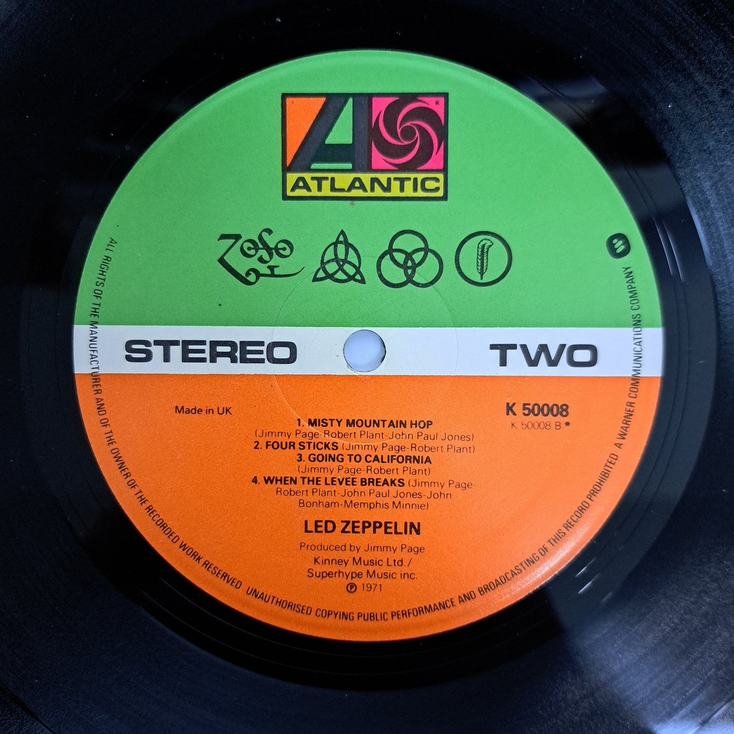 Led Zeppelin - IV Symbols (Vinyl LP UK 70s) EX/EX