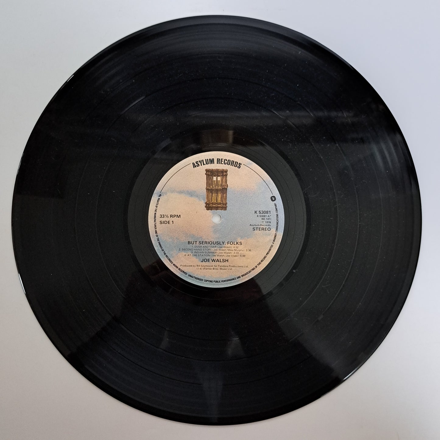 Joe Walsh - "But Seriously Folks..." (Vinyl LP 1978 UK) EX/VG+