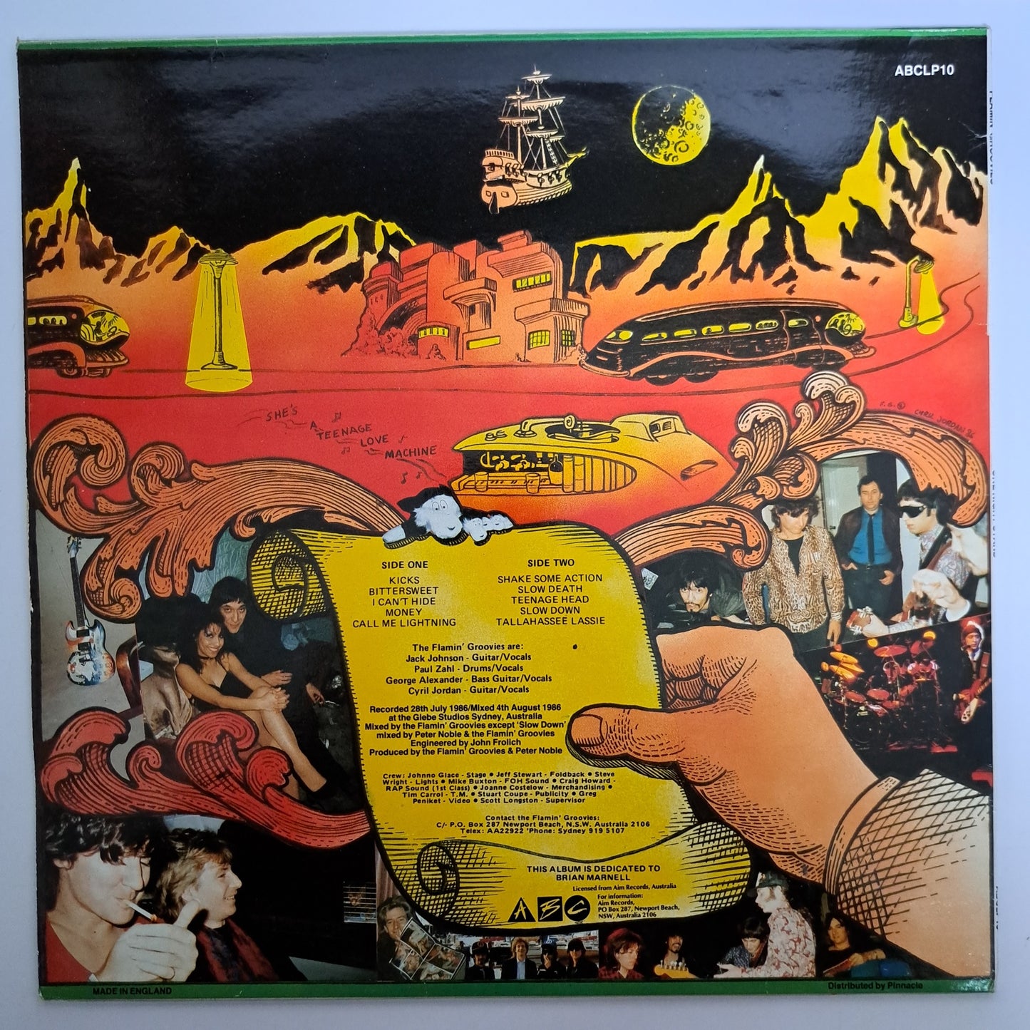 Flamin' Groovies - One Night Stand (Vinyl LP 1986 UK) VG+/NM