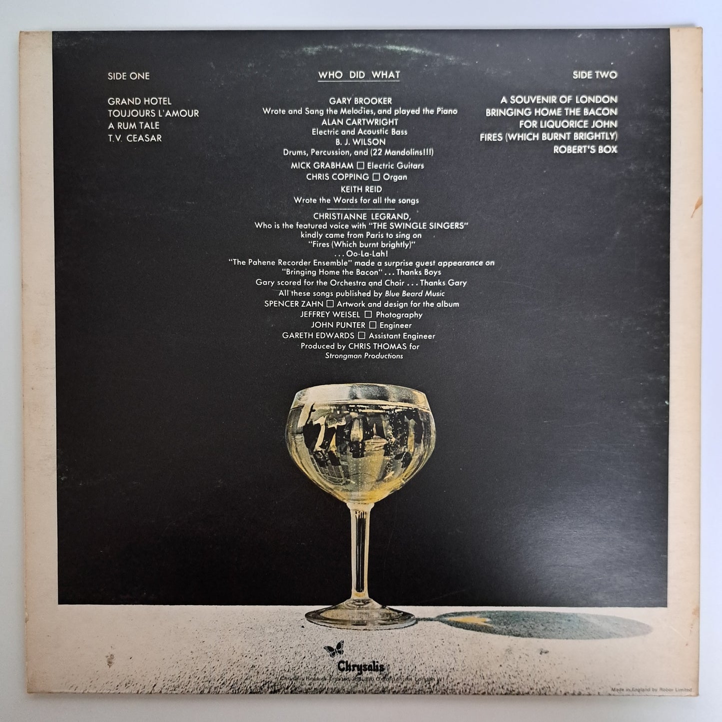 Procol Harum - Grand Hotel (Vinyl LP 1973 UK) EX/EX