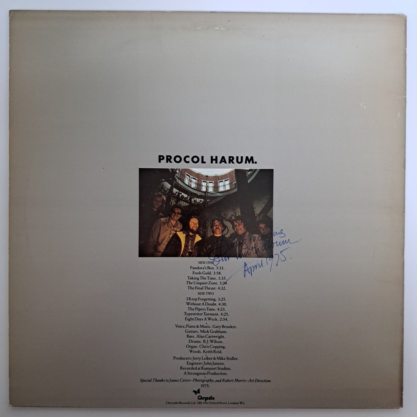 Procol Harum - Procol's Ninth (Vinyl LP 1975 UK) VG+/EX