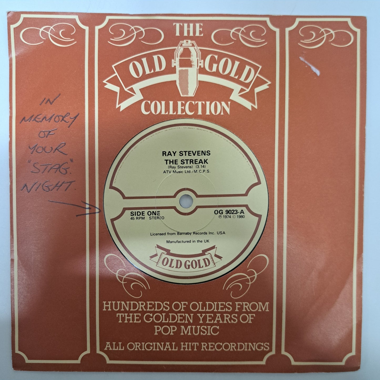 Ray Stevens - The Streak / Misty (Old Gold Vinyl 7" Single) EX