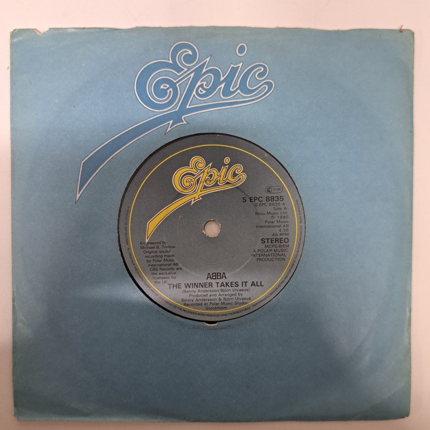 Abba - The Winner Takes it All (Vinyl 7" Single UK 1980) NM