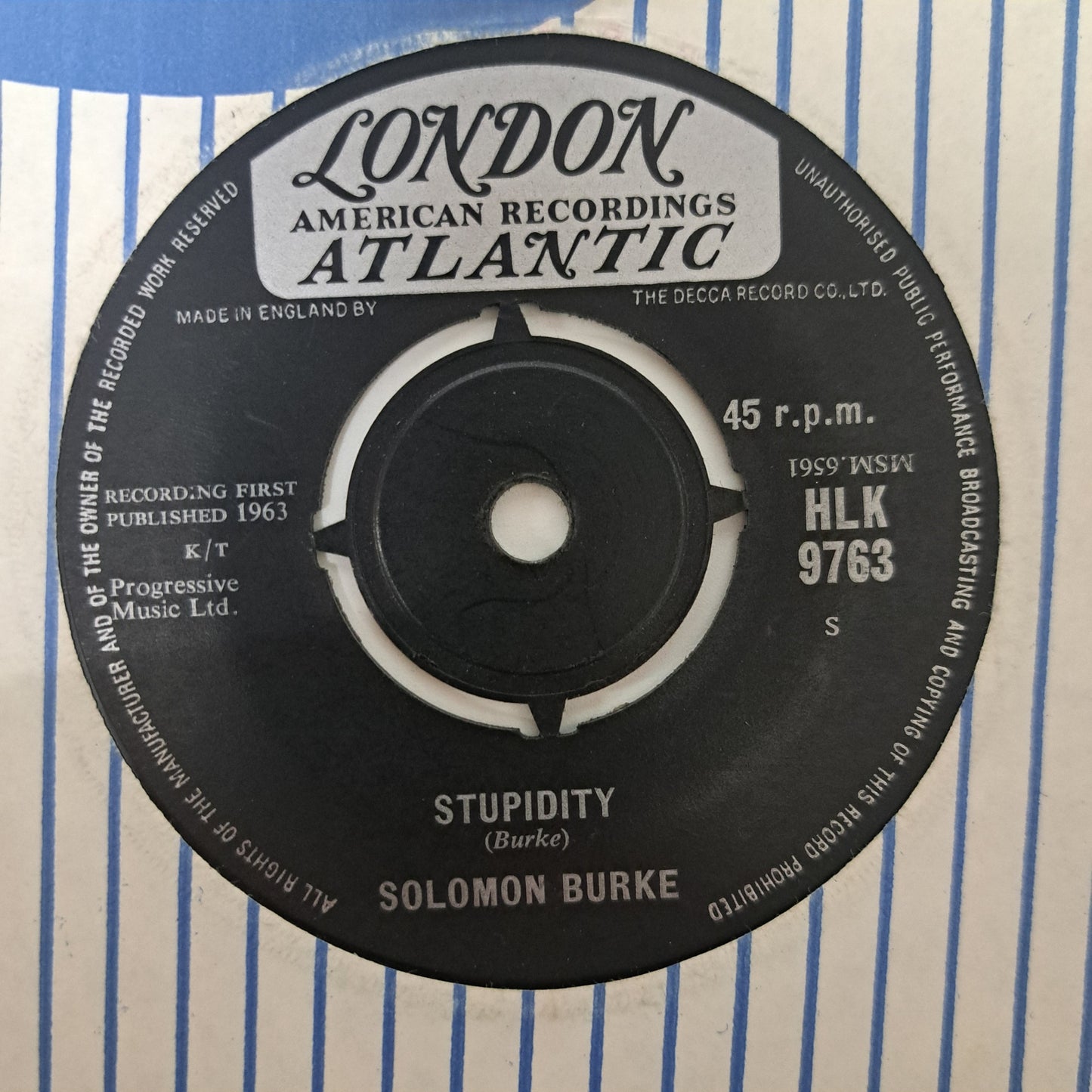 Solomon Burke - Can't Nobody Love You (Vinyl 7" Single UK 1963) NM