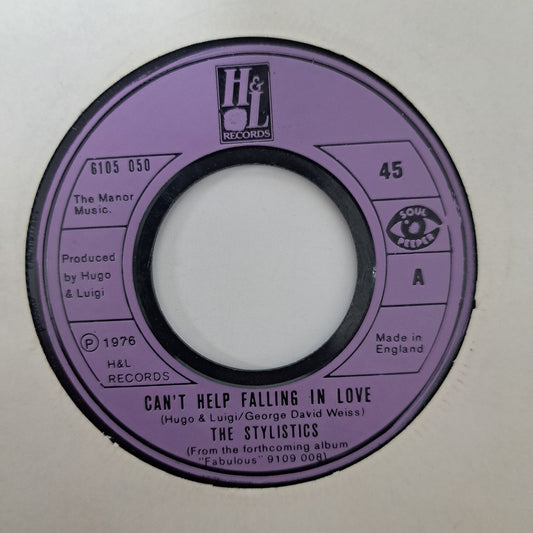 Stylistics - Can't Help Falling In Love  (Vinyl 7" Single) EX