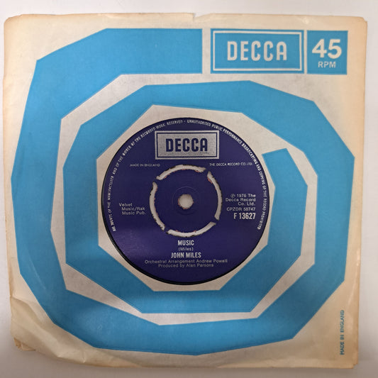 John Miles - Music (Vinyl 7" Single) NM