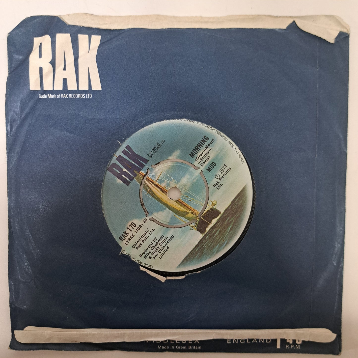 Mud - The Cat Crept In (Vinyl 7" Single) EX
