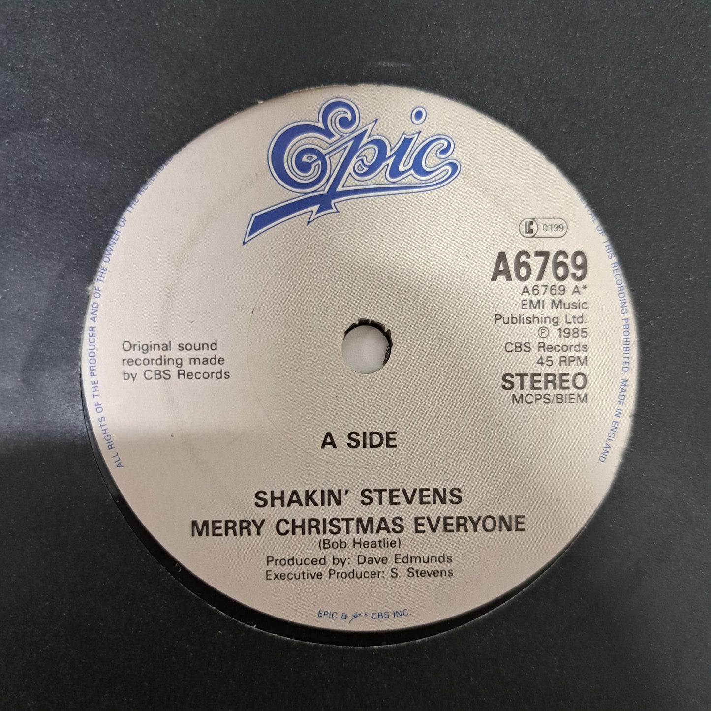 Shakin' Stevens - Merry Christmas Everyone (Vinyl 7" Single) NM
